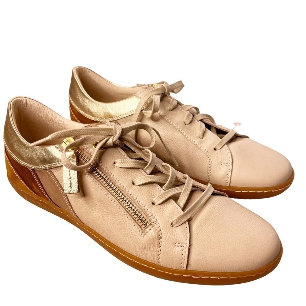 RON WHITE NEW in BOX Opal Sneaker in Calf and Cashmere Suede Cognac Size US 11 - Picture 12 of 15